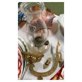 Wall mount oil lamp with bracket