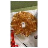 Carnival glass bowl