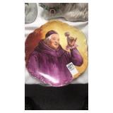 Fat friar sampling wine plate