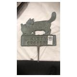 Metal Kitty Crossing Sign