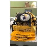 Steelers lot. Terrible Towels, blankets