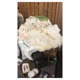 Extra Large lot of crochet,needle point,linen and