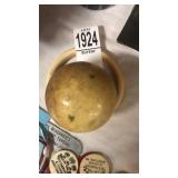 Old cue ball and harness decoration