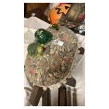 Turtle footstool and figurines