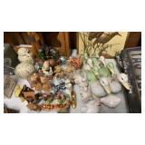 Lot of salt and pepper shakers, figurines