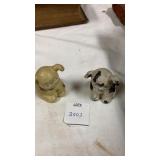 2 Griswald puppy figurines