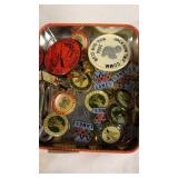 Lot of sportsman and bowling pins