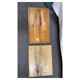 Pair of wooden prints