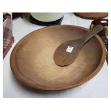 19th century Stoystown butter bowl and paddle