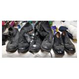 3 pairs military footware size 9 1/2