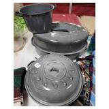 3 pieces grey enamel appear new