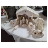 Beautiful ceramic manger scene 8.5" tall