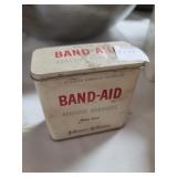 Vintage Bandaid tin and Prudential Needle