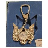 Heavy eagle quarter holder keychain H.E. Harris