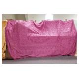 Pink chenille bed spread double/ full