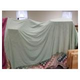 Green cenille bed spread single