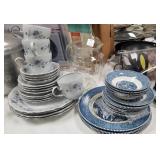 2 types of China and a Glass pitcher