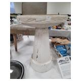 Bird bath 16" dia 22" tall