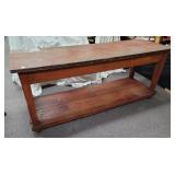 Harvest table reddish brown paint 72"x24"x31"