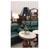 33 inch Candlestick brass bottom lamp