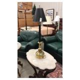 34 inch Brass Candlestick Lamp