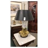 27 inch triple candlestick brass lamp