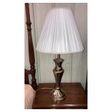 Pair- Stiffel brushed nickel table lamps 35" tall