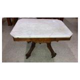 Eastlake low marble-top table 28" x 21" x 18" h