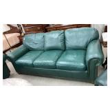 Pennsylvania House Green leather sofa