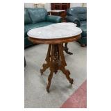 Victorian marble-top table 24" x 18"