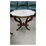 Victorian marble-top table stand 30"x18"