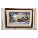 M Capser print winter stone farm numbered signed
