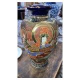 Oriental decorated vase made in Japan 12" tall