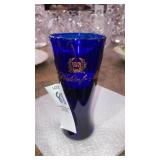 Waldorf-Astoria Cobalt glass gold lettering 4"