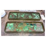 Tiffany studios bronze desk pen rests 9-3/4" x