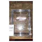 Crystal box etched with wedding invitation 5-1/2"