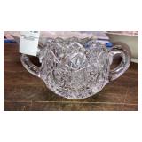 As-is crystal sugar bowl hobstar