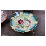 Antique roses serving bowl 10" d