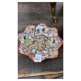 Oriental hand decorated dish as is