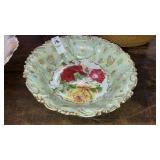 Antique roses serving bowl 10-1/2" d