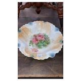 Antique roses lily of the valley bowl 10" d -old