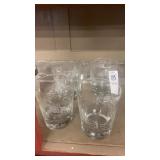 Set of 4 equestrian glasses