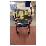 Drive walker with seat