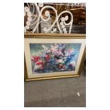 Framed floral print