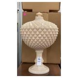 Large Westmoreland glass caramel compote candy