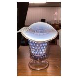 Westmoreland pink hobnail opalescent vase 4-3/4"