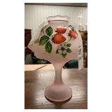 Westmoreland glass pink satin fairy lamp