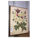 Floral art wall plaque 16" x 12"