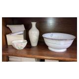 3pcs Lenox bone china opal innocence 9" bowl,