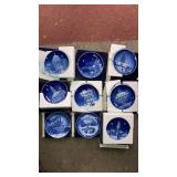 9 miniature plates Bing & Grondahl Christmas in
